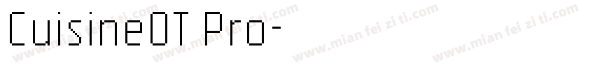 CuisineOT Pro字体转换